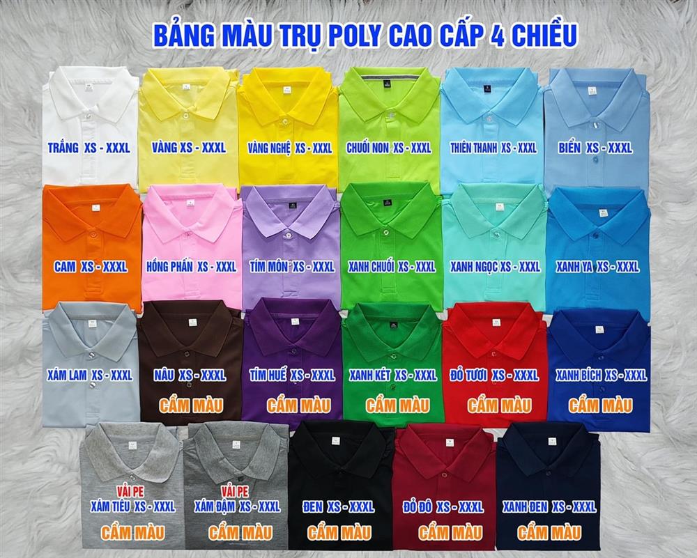 sỉ áo thun trơn cá sấu poly